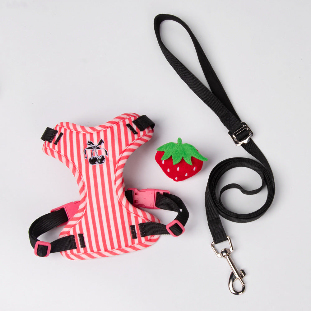 Cherry Striped Color Block Harness