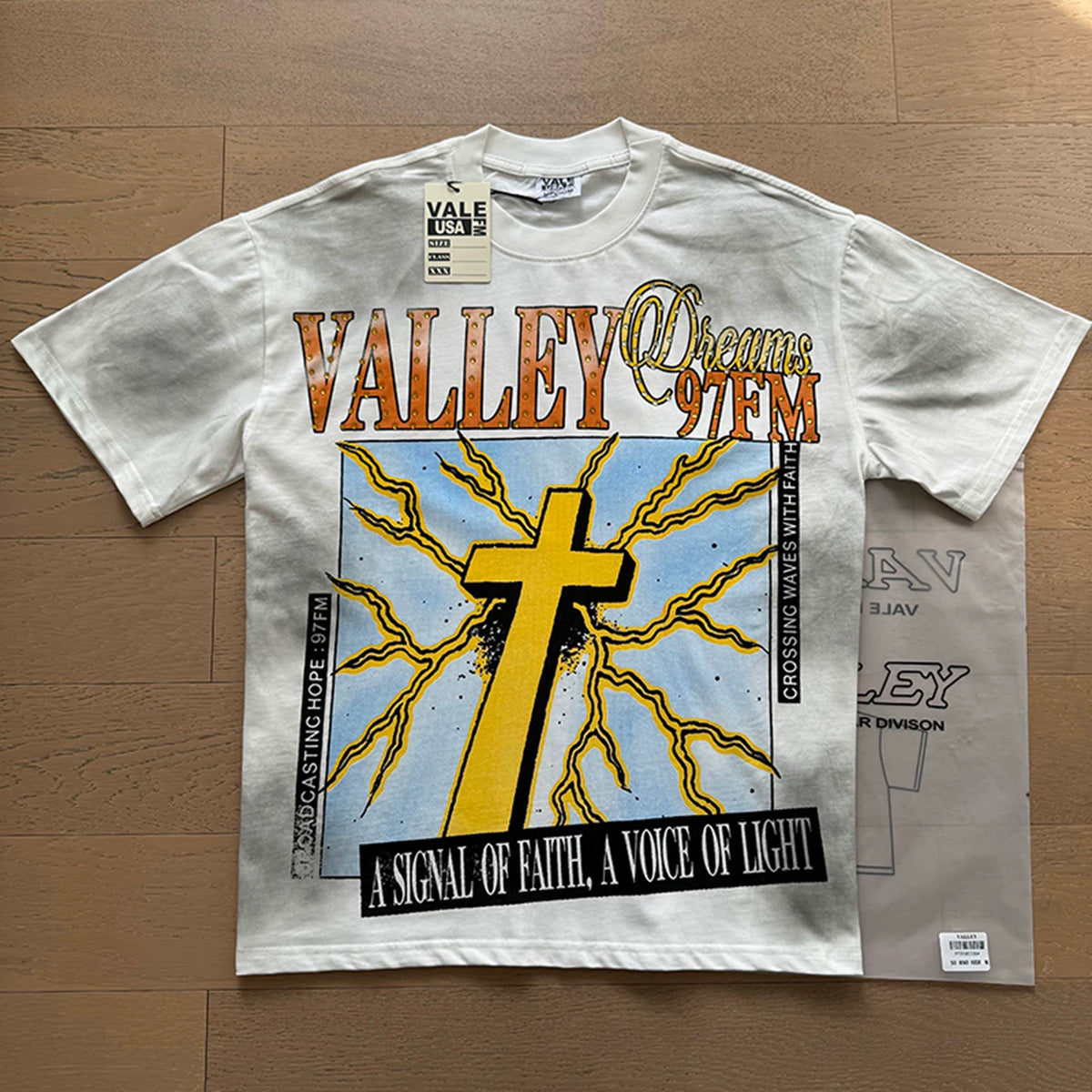 Vale Forever vintage European and American vintage washed pattern figure print high street casual versatile short sleeved T-shirt (20)