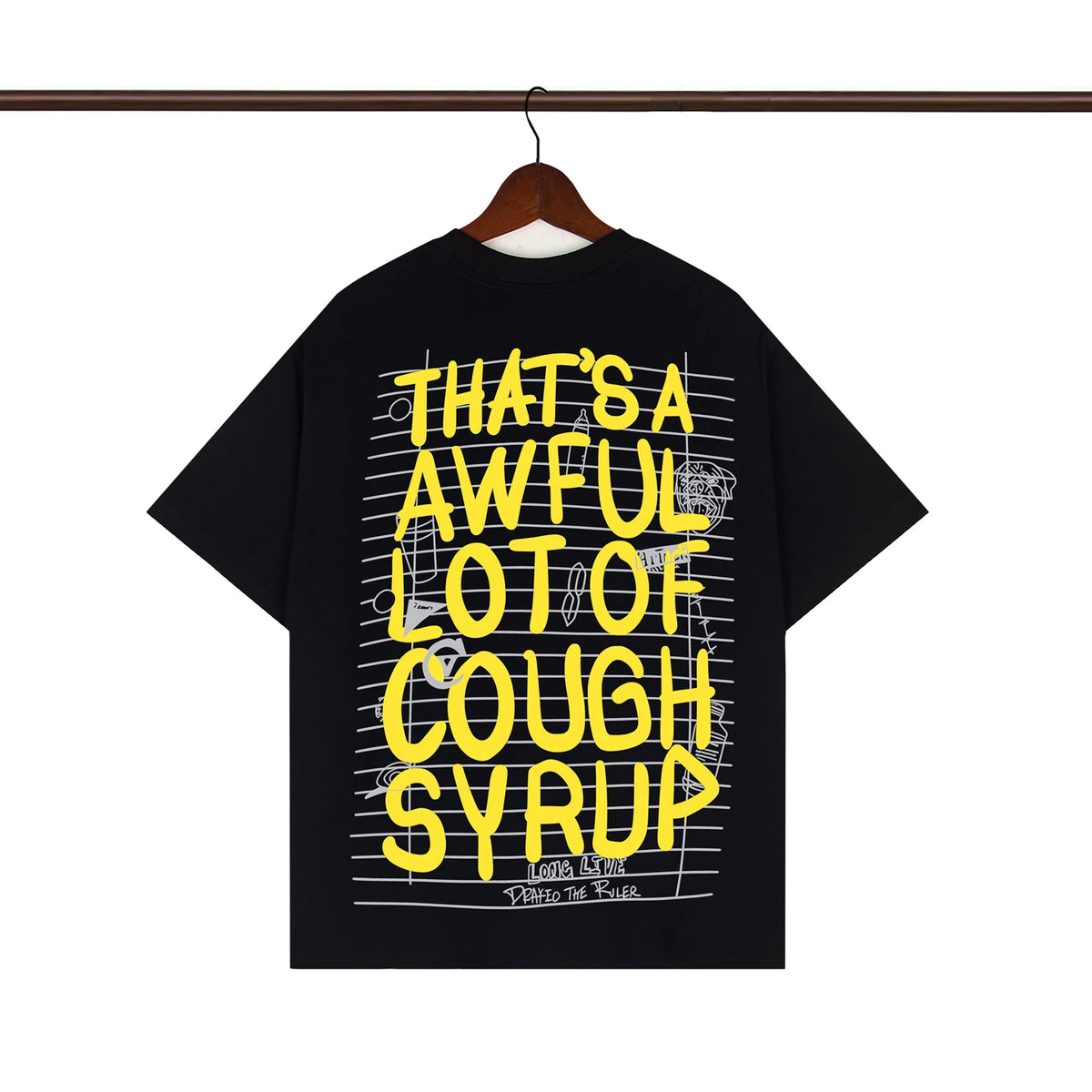 THAT. SA AWFUL LOT OF COUPH SYRUP Cross border letter printed versatile high street short sleeved T-shirt (39)
