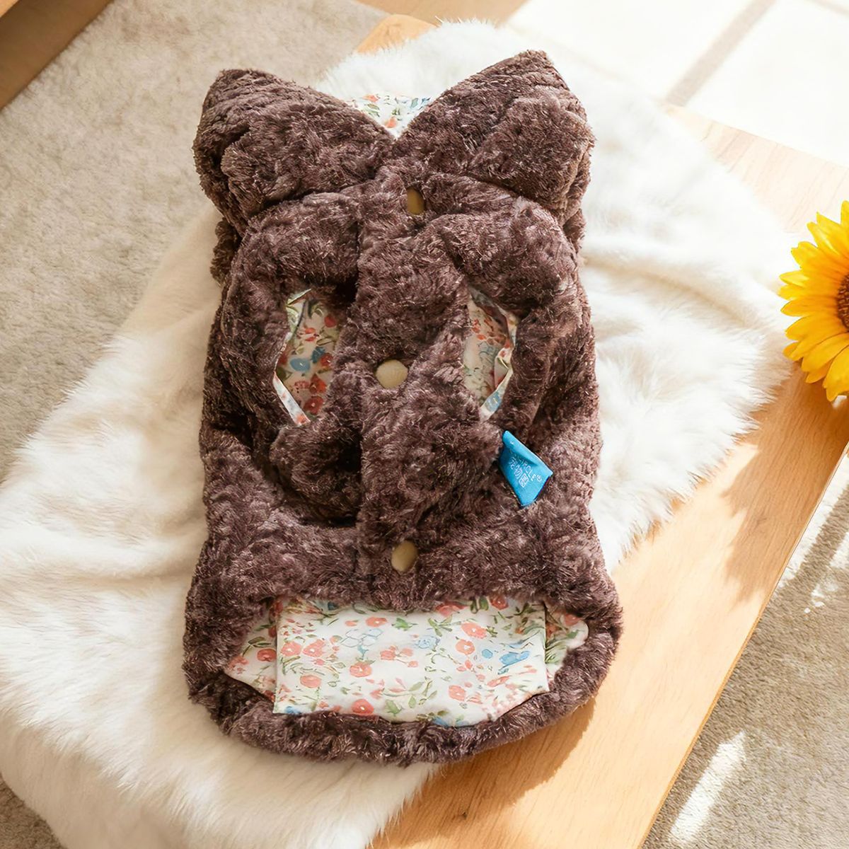 Warm Fleece Rabbit Hooded Dog Cat Hoodie