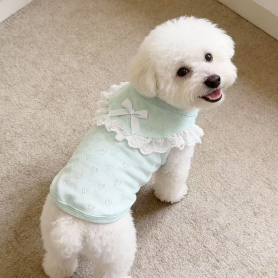 Sweet Collar Decor Heart Dog Cat Vest