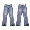 Gallery Dept Jeans American High Street Retro Washing Splicing Knife Cut Micro-Tender Casual Denim Trousers (8)