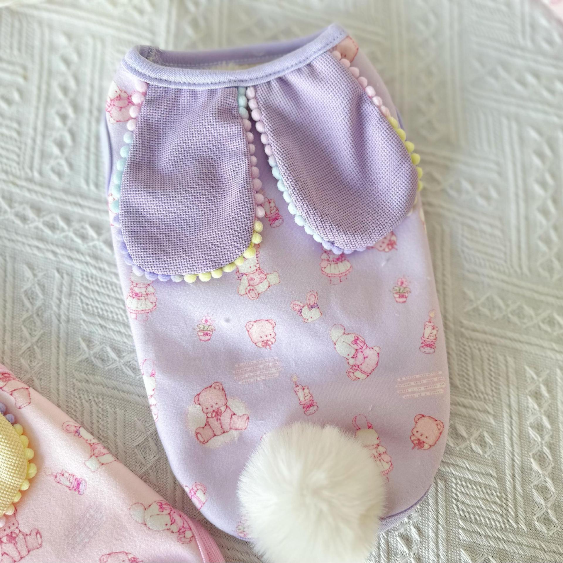 Rabbit Ear Tail Decor Dog Cat Vest