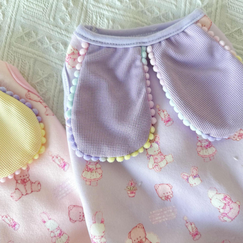 Rabbit Ear Tail Decor Dog Cat Vest