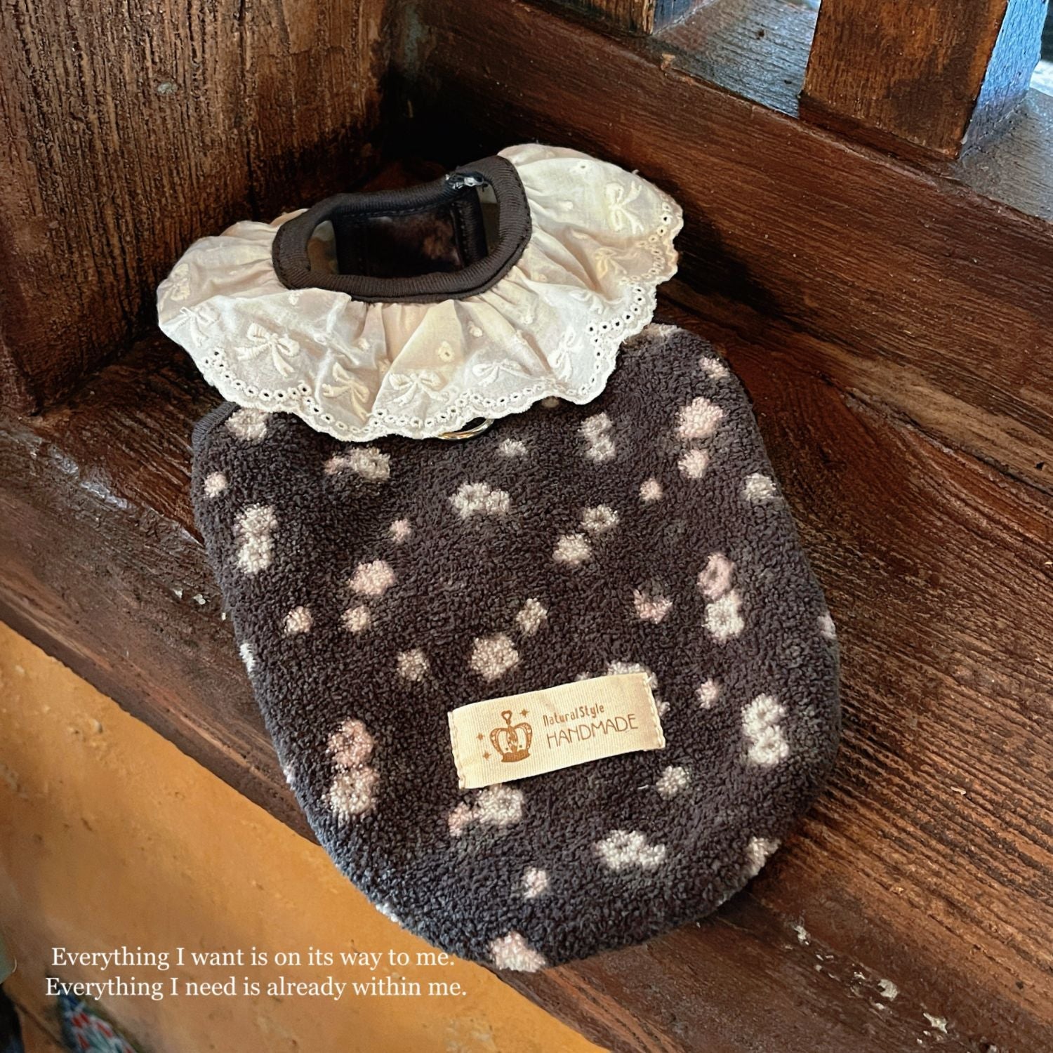 Sweet Furry Lace Collar Floral Dog Cat Vest