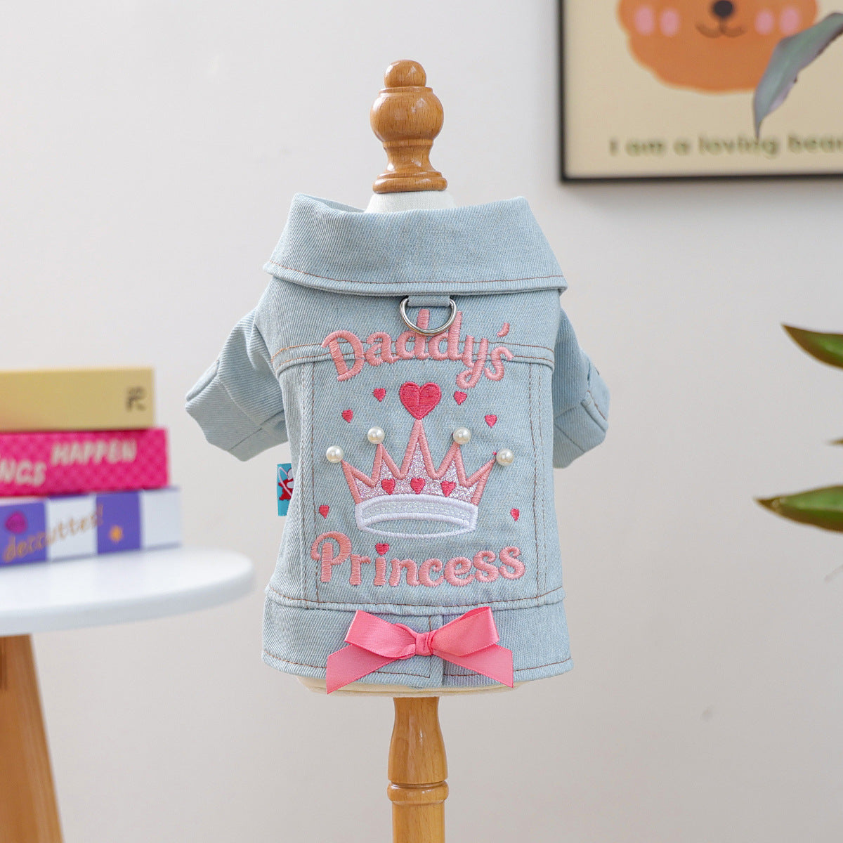 Sweet Lace-up Bow Heart Decor Dog Cat Jacket Dress