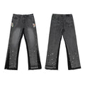 GALLERY DEPT JEANS High Street Retro Inkjet Graffiti Spring and Autumn Casual Straight Cowboy Pants Men (4)