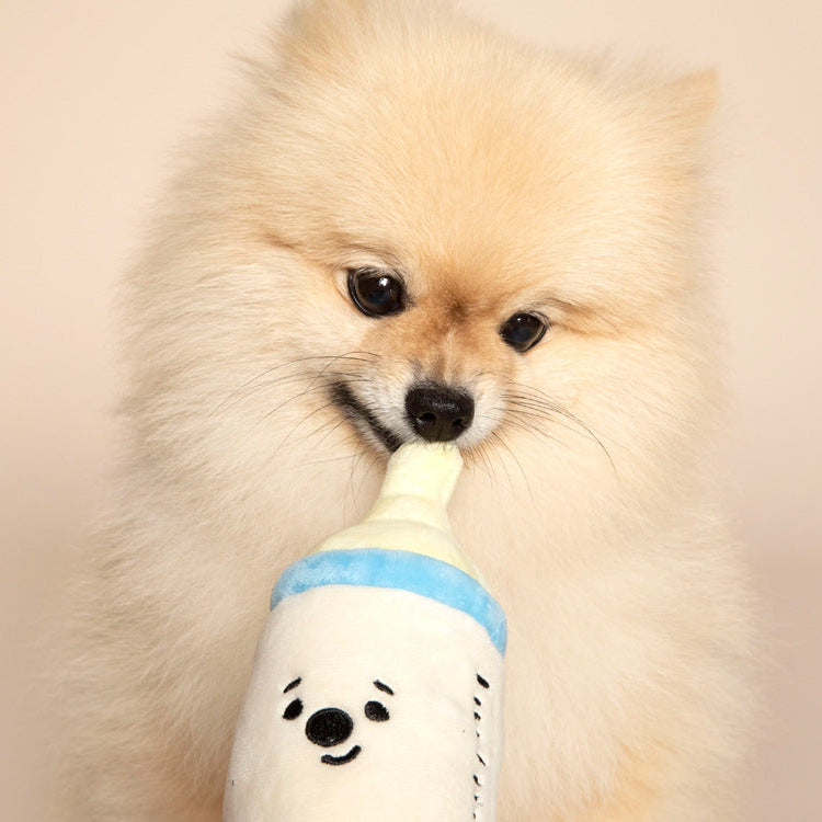 Cute Baby Bottle/Pacifier/Rattle Dog Toy