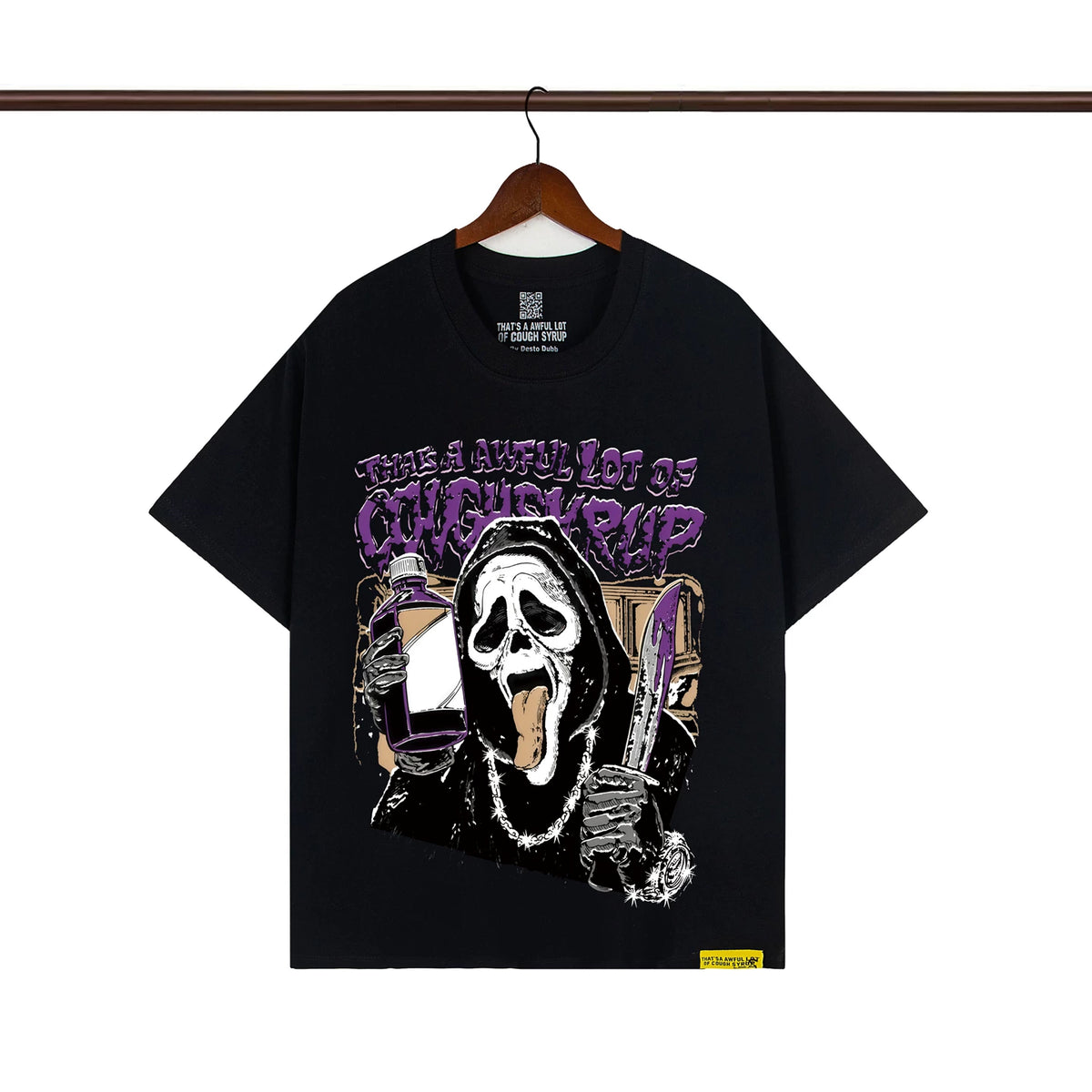 THAT. SA AWFUL LOT OF COUPH SYRUP Cross border letter printed versatile high street short sleeved T-shirt (31)