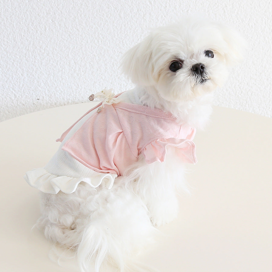 Two-in-one Ruffled Sleeves Dog Cat T-shirt