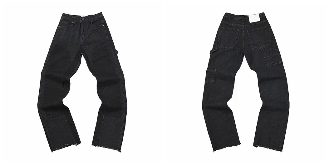 GALLERY DEPT JEANS High Street Retro Inkjet Graffiti Spring and Autumn Casual Straight Cowboy Pants Men (10)