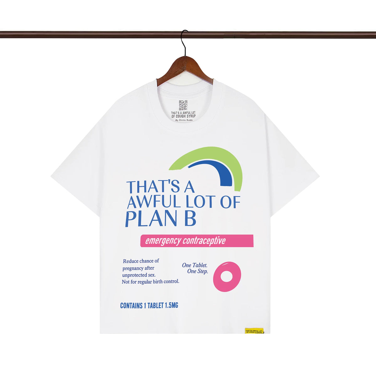 THAT. SA AWFUL LOT OF COUPH SYRUP Cross border letter printed versatile high street short sleeved T-shirt (6)