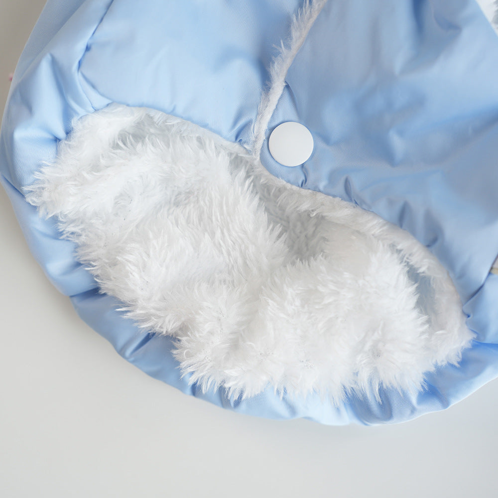 Fleece Removable Scarf Dog Cat Jacket
