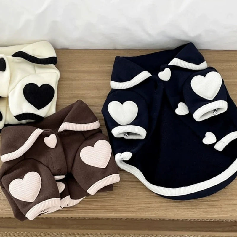Sweet Heart Sleeve Dog Cat Sweatshirt