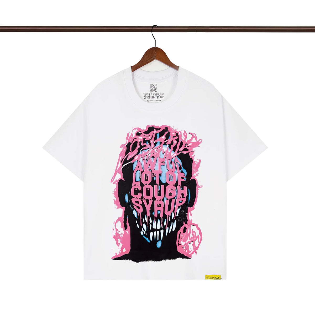 THAT. SA AWFUL LOT OF COUPH SYRUP Cross border letter printed versatile high street short sleeved T-shirt (46)