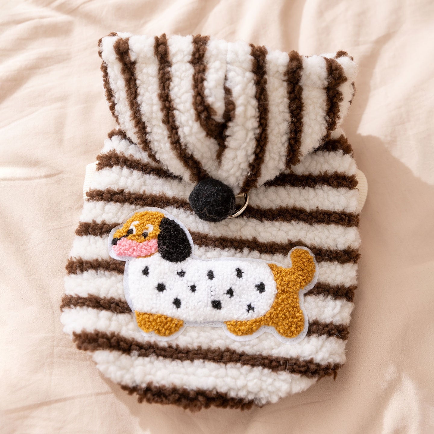 Fleece Striped Dachshund Dog Cat Harness Hoodie
