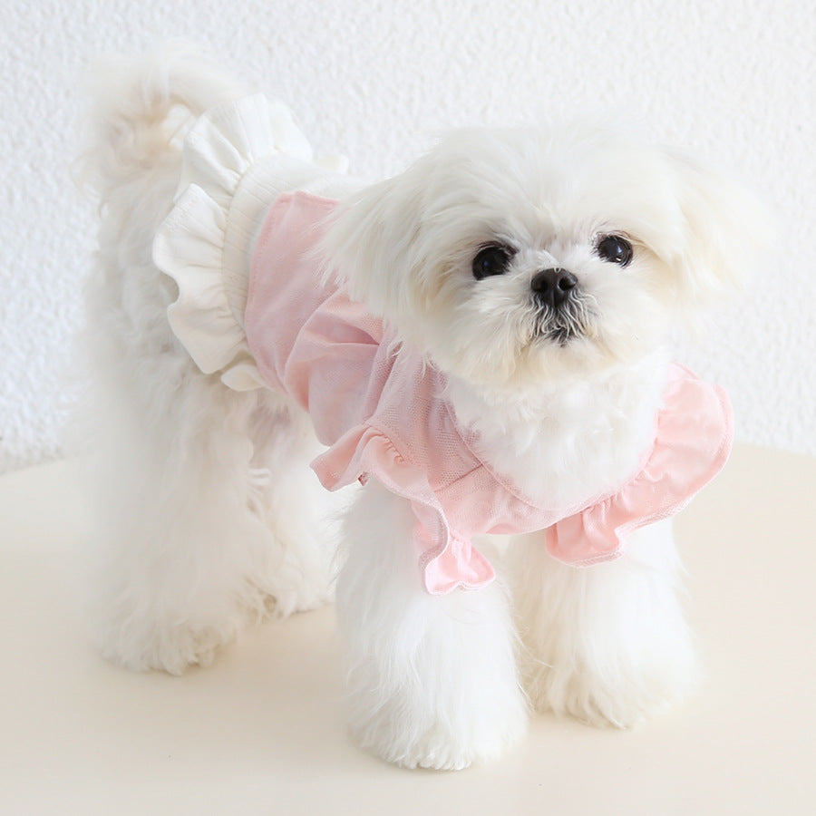 Two-in-one Ruffled Sleeves Dog Cat T-shirt