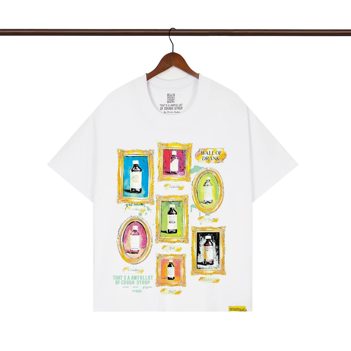 THAT. SA AWFUL LOT OF COUPH SYRUP Cross border letter printed versatile high street short sleeved T-shirt (48)