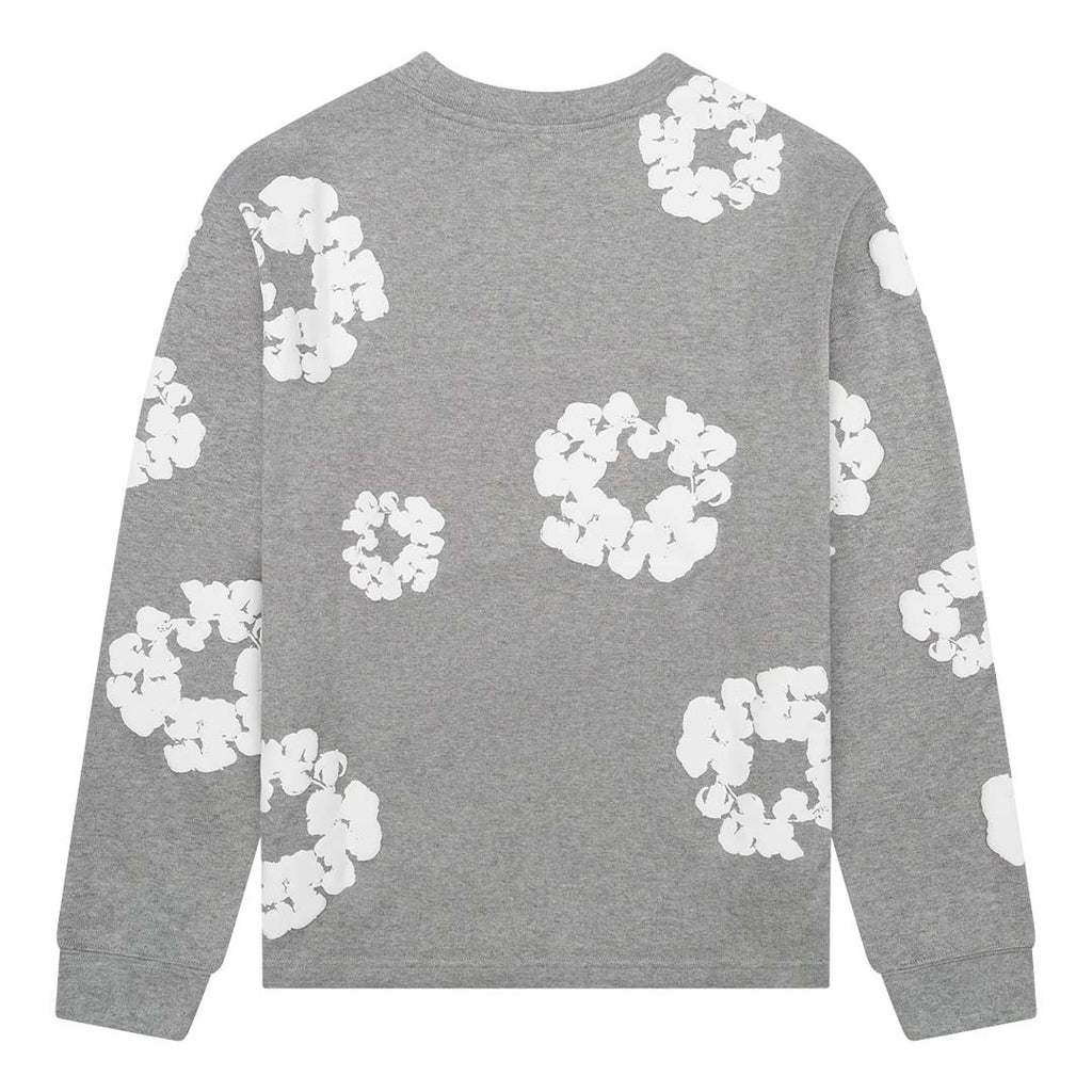 Denim Tears Cotton Wreath Grey Long Sleeve Tee