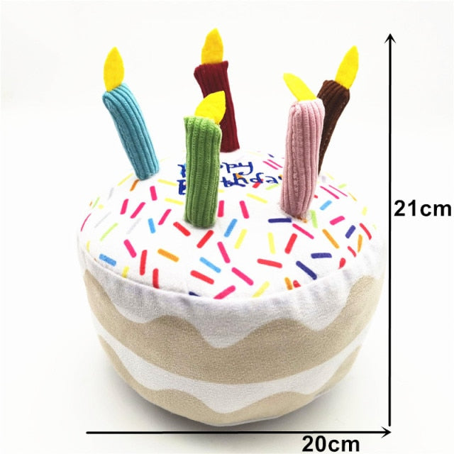 Birthday Cake Squeaky Dog Toys