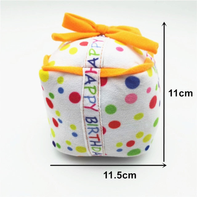 Birthday Cake Squeaky Dog Toys